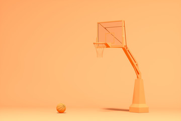 3D model of basketball stands, 3d rendering.