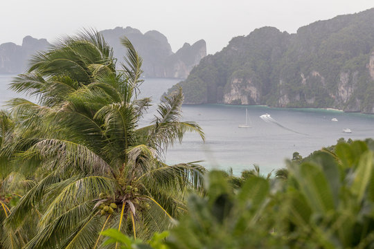 Panorama of Phi-Phi island, Krabi Province, Thailand