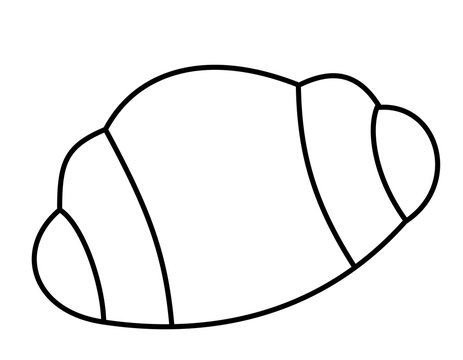 recommend clip art: ロールパン(線画)
