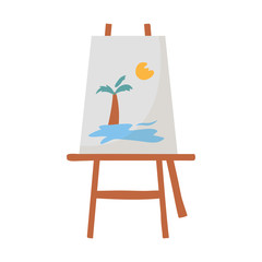 tropical picture on canvas isolated icon design