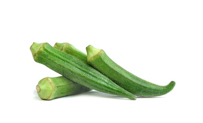okra isolated on white background