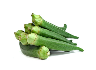 okra isolated on white background