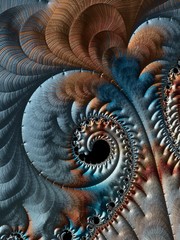 abstract metallic spiral background
