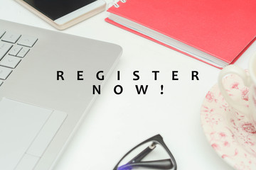 Template for registration/ membership and business from top view. 