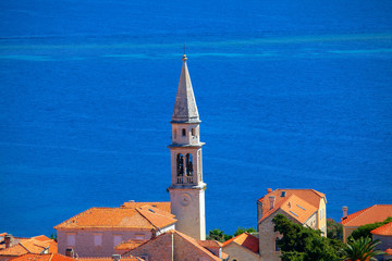 Budva Citadela Fortress against Blue Sea 