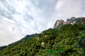  Anhui Province/China-April 2018 : Beautiful scenery of Huangshan Mountain in China