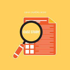 Case Studies Icon flat design