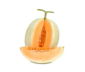 Fototapeta na wymiar cantaloupe melon isolated on white background