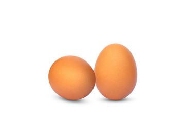 Egg chicken is a highly nutritious food separate on a white background with the clipping path.