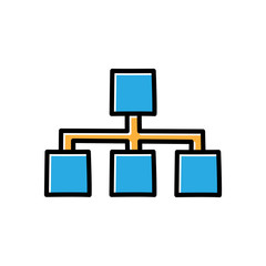 conceptual framework hand drawn icon vector design