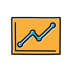 chart analysis hand drawn vector design. business icon