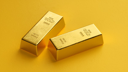 Gold bars and Financial concept,3d rendering,conceptual image.