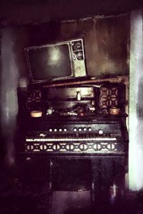 Old-fashioned Tv On Piano At Home