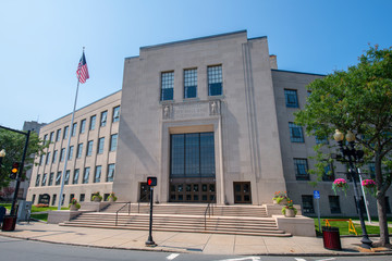 Lynn City Hall at 3 City Hall Square in downtown Lynn, Massachusetts MA, USA. 
