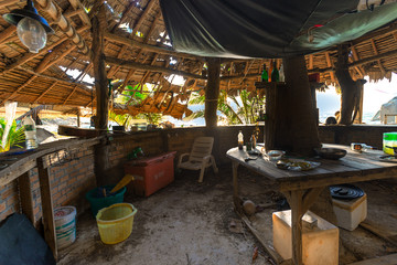 .14/02/2020 Ko Pha Ngan, Thailand, abandoned old pirate bar on the wild Haad Nam Tok beach in Thailand