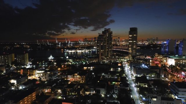 Drone Video South Beach Miami Florida Aerial View