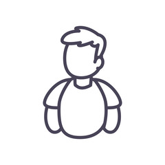 Isolated avatar man line style icon vector design