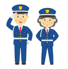 シニアの警備員