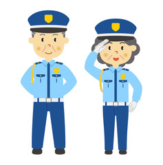 シニアの警備員