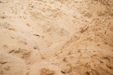 close up of sand on the hot summer day background