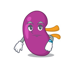 Obraz premium Mascot design style of kidney with waiting gesture