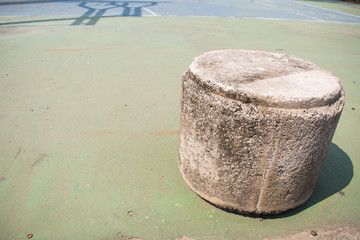 Naklejka premium stone chiar beside field in the stadium