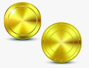 gold coin isolated on white background