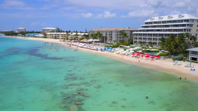 Vacationing People Marriott Beach Resort Cayman Islands Caribbean