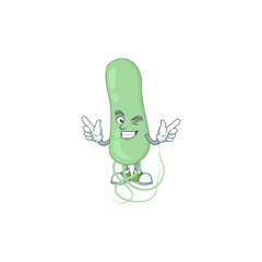 Cartoon drawing concept of aquificae showing cute wink eye