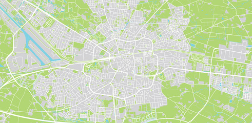 Obraz premium Mapa miasta miejskiego wektor z Enschede, Holandia