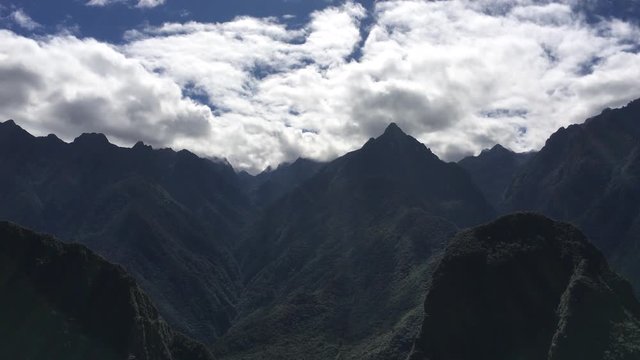 WS T/L mountains and clouds in Cusco Peru