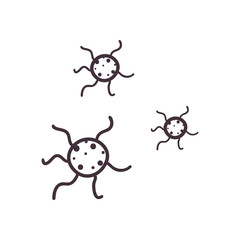 Fototapeta premium Covid 19 virus line style icon vector design