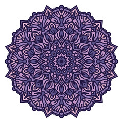 Colorful Flower with Mandala Style