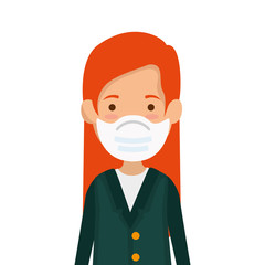 woman using face mask isolated icon vector illustration design