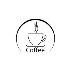 Coffee Cup icon isolated on white background
