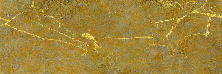 dark rough surface with golden veins. abstract texture background of natural material. illustration. backdrop in high resolution. raster file for cover book or brochure, poster, wallpaper.