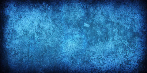 Panele Szklane  Abstract grunge vintage cement Wall Background with blue color. old Cement. Concrete with Rough Texture, Dark wallpaper, Space For Text, use for Decorative design for web page banner  wallpaper