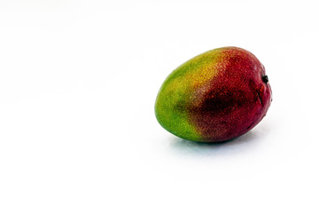 Different fruits on a white background. Isolate Copy space.