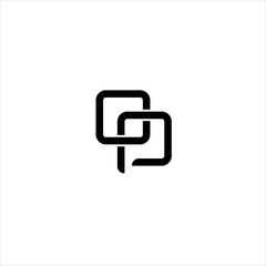 Fototapeta premium OP.PO logo icon design template elements Vector Image , logo op icon combination , logo letter op abstract , 