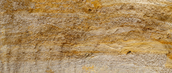 Yellowish Soil Layers Close Up