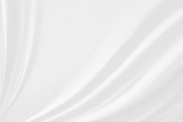 Elegance Abstract soft focus wave white fabric use for background or wallpaper.