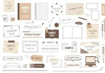 いろんな見出しデザイン素材 見出し参考 文具