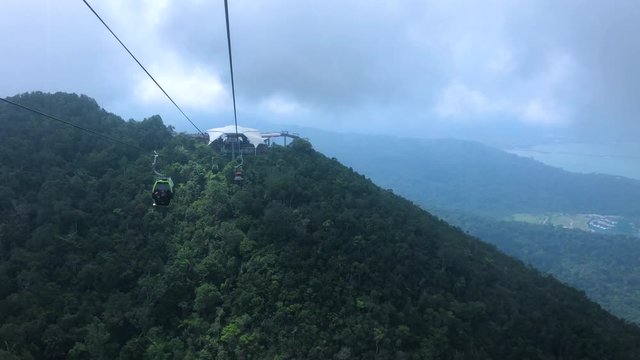 Cable Car Langkawi Island Malaysia filmed in 4K UHD