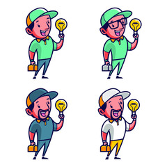 Builders and architects flat vector illustrations set. Architectural project planning, development and approval. Building industry concept. Professional contractors and engineers cartoon characters.