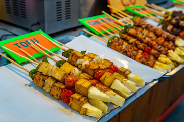 Typical Thai streetfood on sale in the northern city of Pai