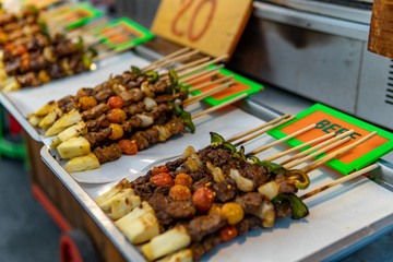 Typical Thai streetfood on sale in the northern city of Pai