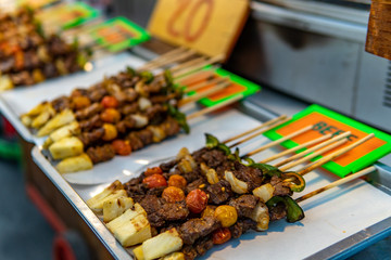 Typical Thai streetfood on sale in the northern city of Pai