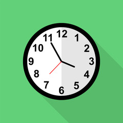 Classic clock icon, Five minutes to four o'clock.