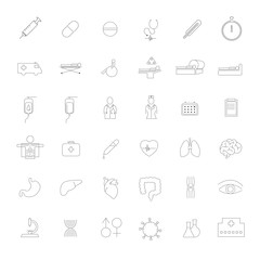 icon of  Medicine and Health Care, outline Vector.
