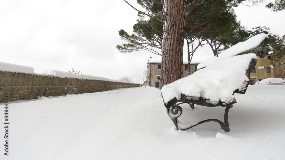 Poster paesaggio innevato